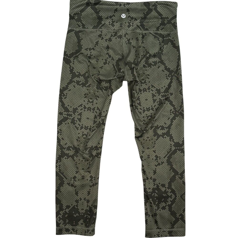 Lululemon Wunder Under High Rise Snake Print Leggings Womens Size 6 30.5” Inseam - Picture 2 of 3